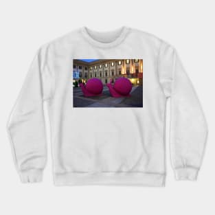 Milan. Snail Statues at Piazza Duomo. Italy 2010 Crewneck Sweatshirt